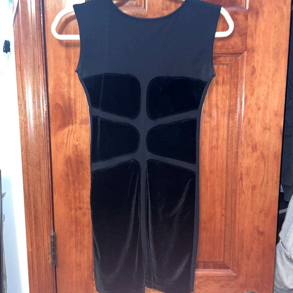 Black Velvet Patch David Lerner Dress